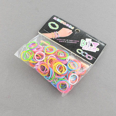 DIY Rubber Loom Bands Refills with Accessories DIY-R011-M-1