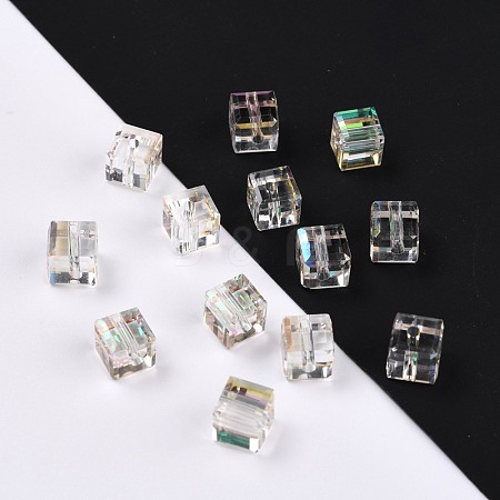 Electroplate Transparent Glass Beads EGLA-B003-01B-11-1
