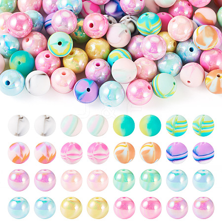 DIY Round Acrylic & Silicone Beads Jewelry Making Finding Kits DIY-TA0012-04-1
