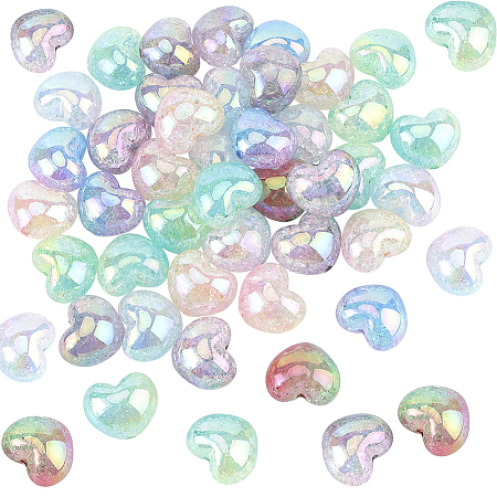 50Pcs Transparent Crackle Acrylic Beads TACR-PA0001-09-1