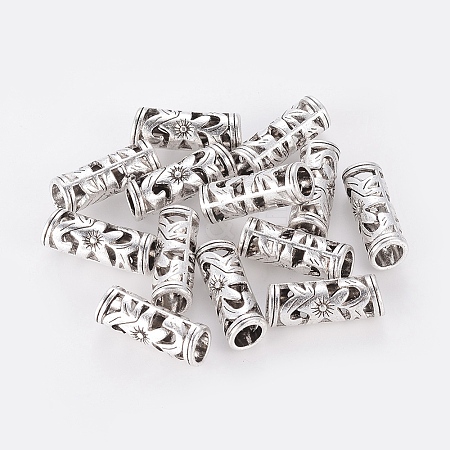 Tibetan Style Hollow Tube Beads LS-LF10482Y-NF-1