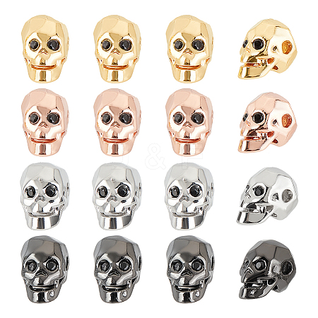 12Pcs 4 Colors Brass Beads FIND-AR0002-34-1