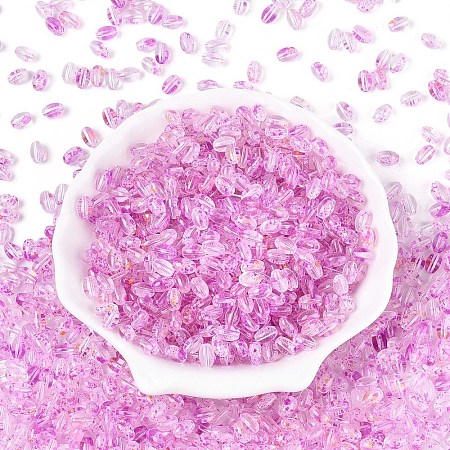 Baking Paint Transparent Glass Beads DGLA-T004-06F-1