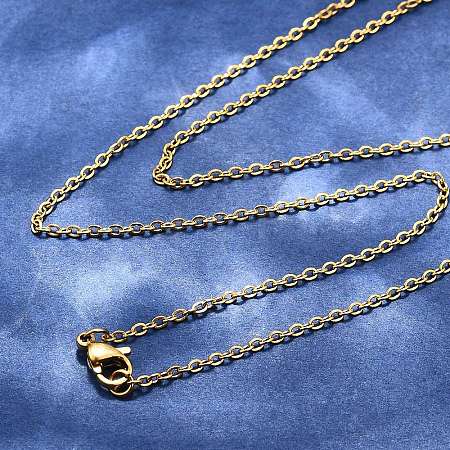 304 Stainless Steel Cable Chain Necklaces STAS-O053-07G-1