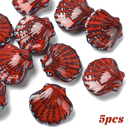 5Pcs Handmade Porcelain Beads PORC-YW0001-25A-1
