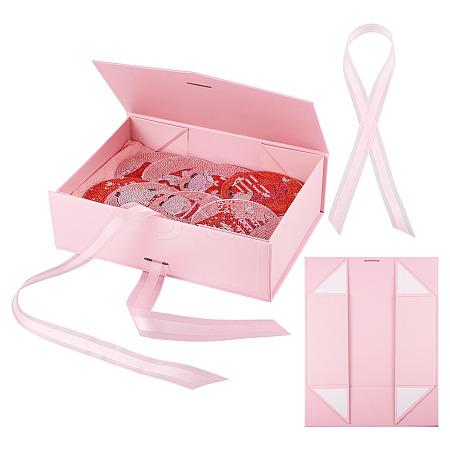 Rectangle Foldable Paper Gift Storage Boxes AJEW-TAC0035-07C-1