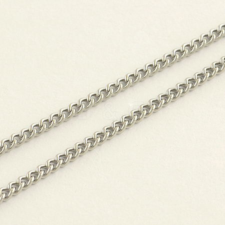 Tarnish Resistant 304 Stainless Steel Curb Chains CHS-Q001-20-1