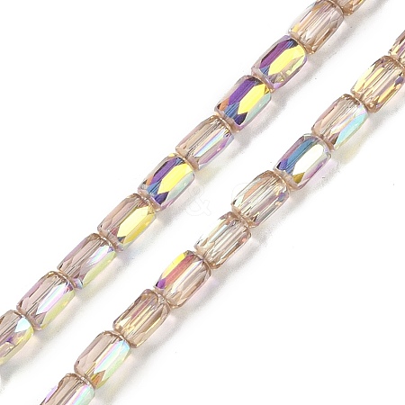 Electroplate Glass Chevron Beads Strands GLAA-Q101-02A-AB09-1