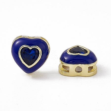 Rack Plating Brass Cubic Zirconia Beads KK-C007-16G-03-1