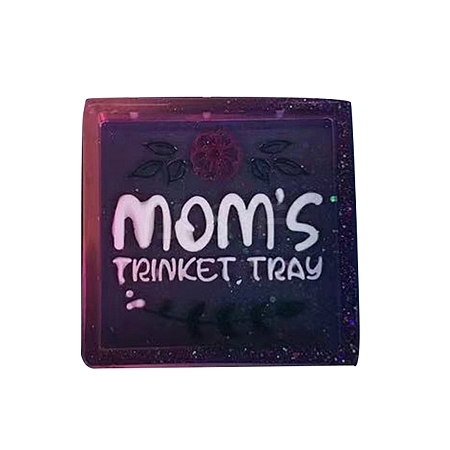 Square Mother's Day Word MOM DIY Tray Silicone Molds LS-DIY-G112-02C-1