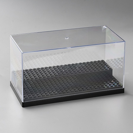 2-tier Transparent Acrylic Toys Action Figures Display Boxs ODIS-WH0030-135-1