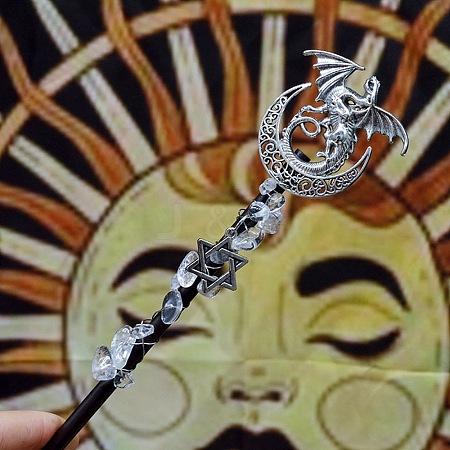 Natural Quartz Crystal Viking Dragon Wands PW-WGF7DBE-10-1