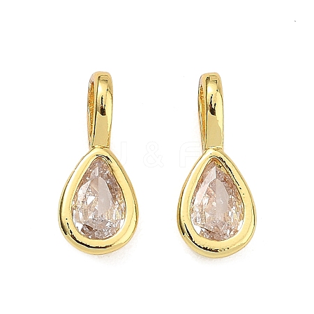 Brass Micro Pave Cubic Zirconia Pendants KK-U050-04G-02-1