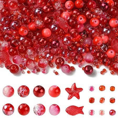 Mixed Styles Glass Beads GLAA-YW0003-73E-1