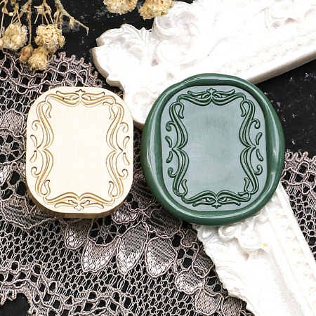 Flower Frame Brass Stamp Heads AJEW-M037-05G-02-1