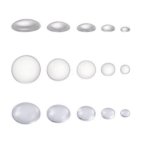 Transparent Glass Cabochons Sets GGLA-YW0001-02-1