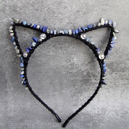 Natural Lapis Lazuli Hair Bands PW-WG9AADF-15-1