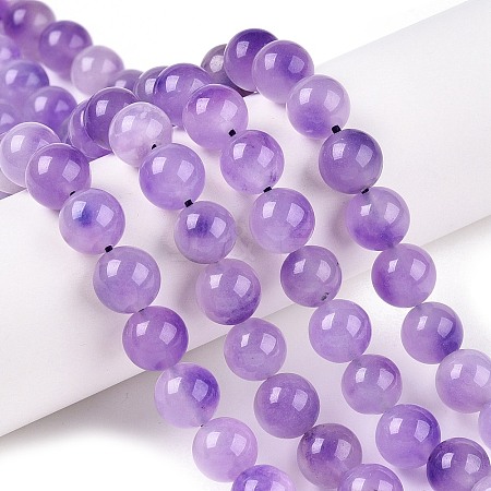 Dyed Natural White Jade Beads Strands G-T138-10mm-210-11-1