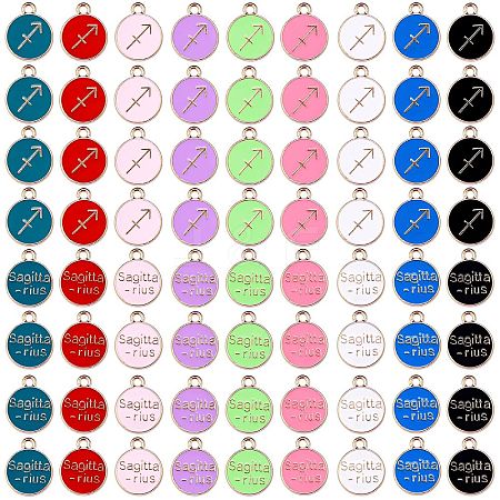 72Pcs 9 Colors Alloy Enamel Pendants ENAM-SZ0001-79A-05-1