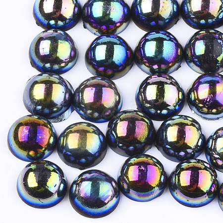 ABS Plastic Imitation Pearl Cabochons OACR-S025-8mm-13-1