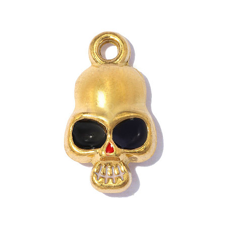 304 Stainless Steel with Black Enamel Charms SA-OY001-88G-1