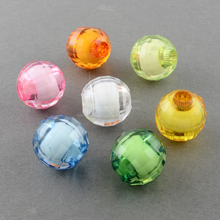 Transparent Acrylic Beads TACR-S081-M-1