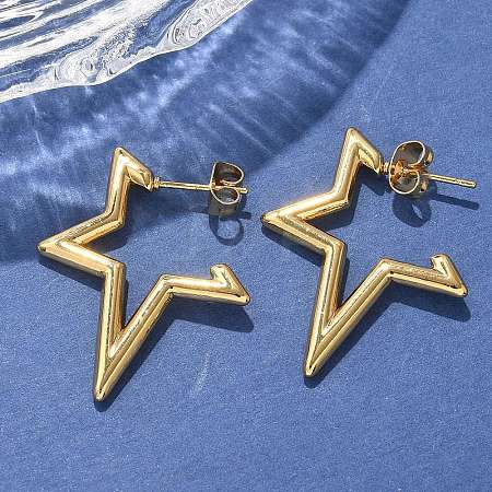 304 Stainless Steel Stud Earrings EJEW-L296-003G-1