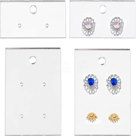 Fingerinspire 4Pcs 2 Style Acrylic Earring Display Hanging Card EDIS-FG0001-42-1