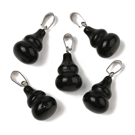 Natural Obsidian Pendants G-B127-03P-17-1