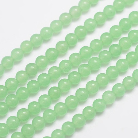 Natural & Dyed Malaysia Jade Bead Strands G-A146-6mm-A26-1