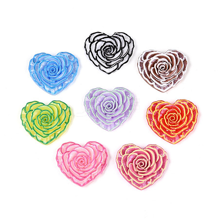 Printed Opaque Resin Cabochons CRES-T025-16A-1