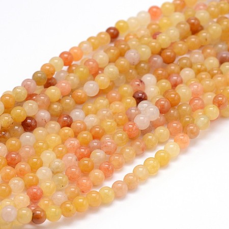 Natural Topaz Jade Round Bead Strands G-J303-02-8mm-1