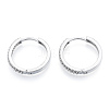 Clear Cubic Zirconia Hinged Hoop Earrings EJEW-N011-112P-3