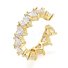 Rack Plating Brass Micro Pave Cubic Zirconia Finger Ring RJEW-C080-01B-G-2