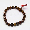 Buddhist Jewelry Mala Beads Bracelets Natural Tiger Eye Stretch Bracelets BJEW-M007-8mm-01B-1
