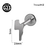 G23 Titanium 17 Gauge Threadless Labrets WGEEA58-33-1