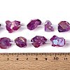Dyed Electroplate Raw Rough Natural Amethyst Beads Strands G-Q610-05D-5