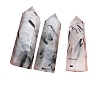 Point Tower Natural Tourmalinated Quartz Home Display Decoration PW-WG71006-03-4