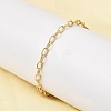 Brass Cable Chain Bracelet for Women BJEW-A065-10G-3