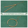  8Pcs Two Tone Handmade Brass Curb Chain Bracelet Makings KK-NB0002-63-4