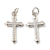 Brass Micro Pave Cubic Zirconia Pendants X-ZIRC-P060-21P-1