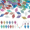 91Pcs 13 Colors Spray Paint 430 Stainless Steel Pendants STAS-TA0006-05-2