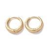 Texture Rings Brass Hoop Earrings for Women EJEW-B056-02G-03-1
