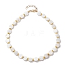 Natural Freshwater Shell Beaded Necklaces for Women NJEW-JN04829-4