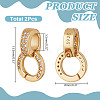2Pcs 925 Sterling Silver Micro Pave Clear Cubic Zirconia Enhancer Shortener Bails STER-AR0001-22G-2