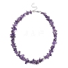 Natural Amethyst Chip Beaded Necklace NJEW-JN03824-03-1