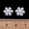 Snowflake Rainbow Iridescent Plating Acrylic Cabochons PACR-B003-04-3