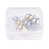 304 Stainless Steel Magnetic Clasps with Loops STAS-JP0004-06-2