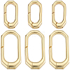 6Pcs 2 Styles Brass Spring Gate Rings KK-SC0006-33-1
