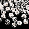 Handmade Printed Porcelain Beads X1-PORC-Q201-6mm-5-1